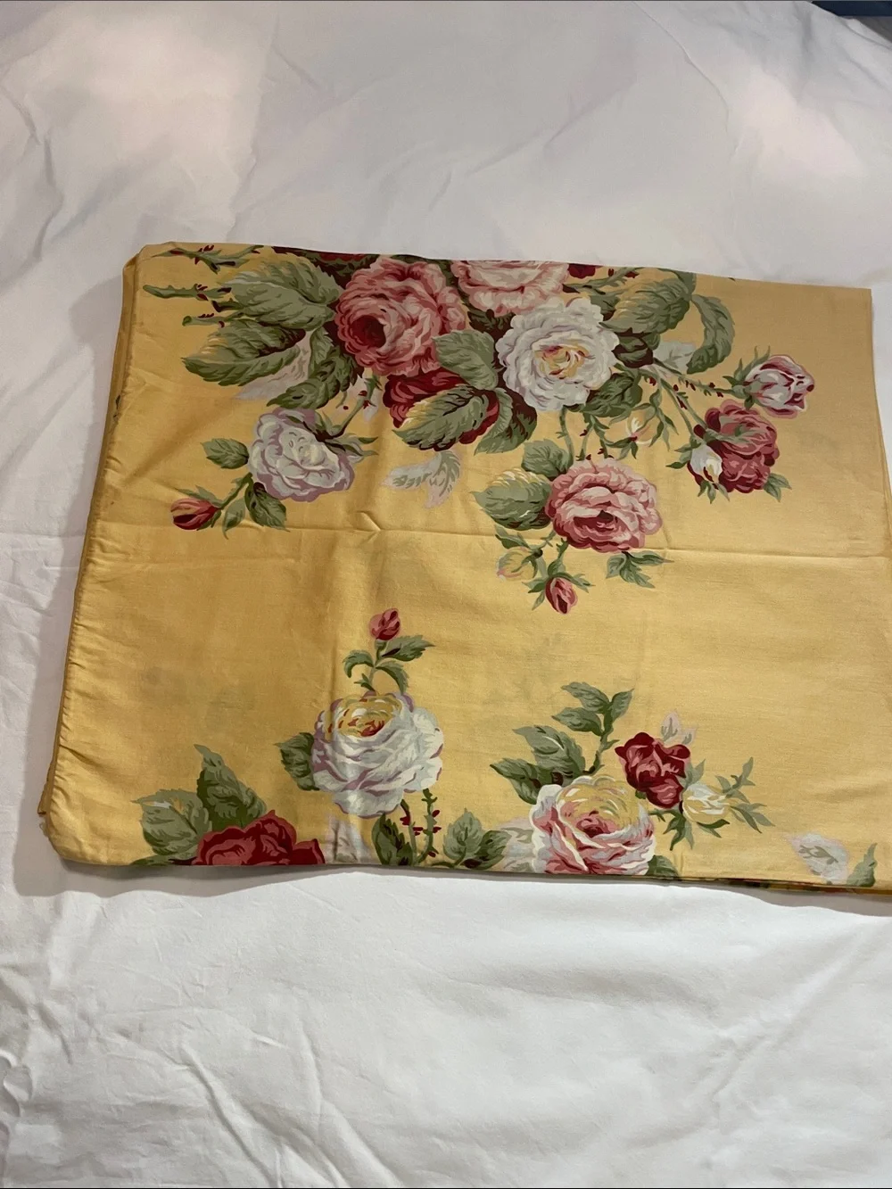 Ralph Lauren vintage “Kathleen” 100% Cotton yellow floral print pillowcases